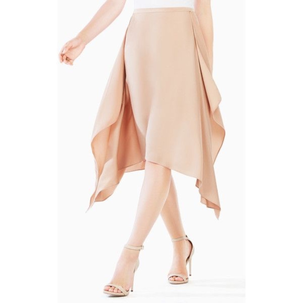 BCBGMAXAZRIA Caryln Satin Skirt in Maple Size L (NWT)